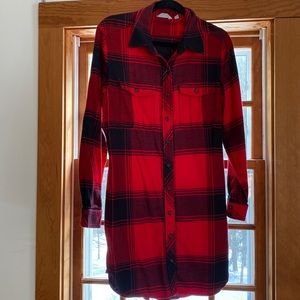 Athleta woman’s flannel tunic dress, size M